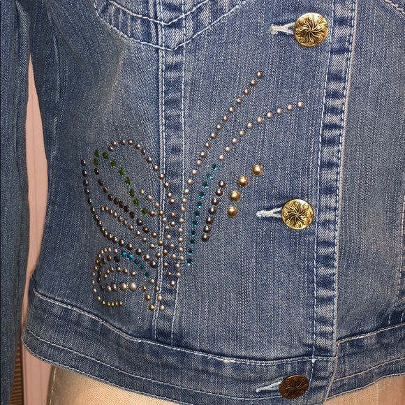 NWT V Cristina Studded Denim Jacket - Picture 2 of 7